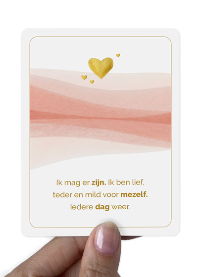 Affirmatiekaarten positieve affirmaties