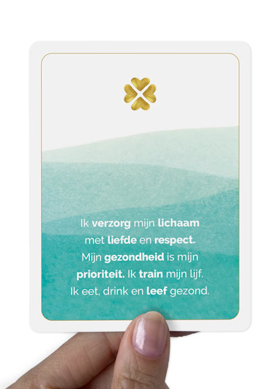 Affirmatiekaarten positieve affirmaties