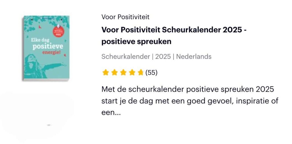 Scheurkalender positieve spreuken - Elke dag positieve energie!